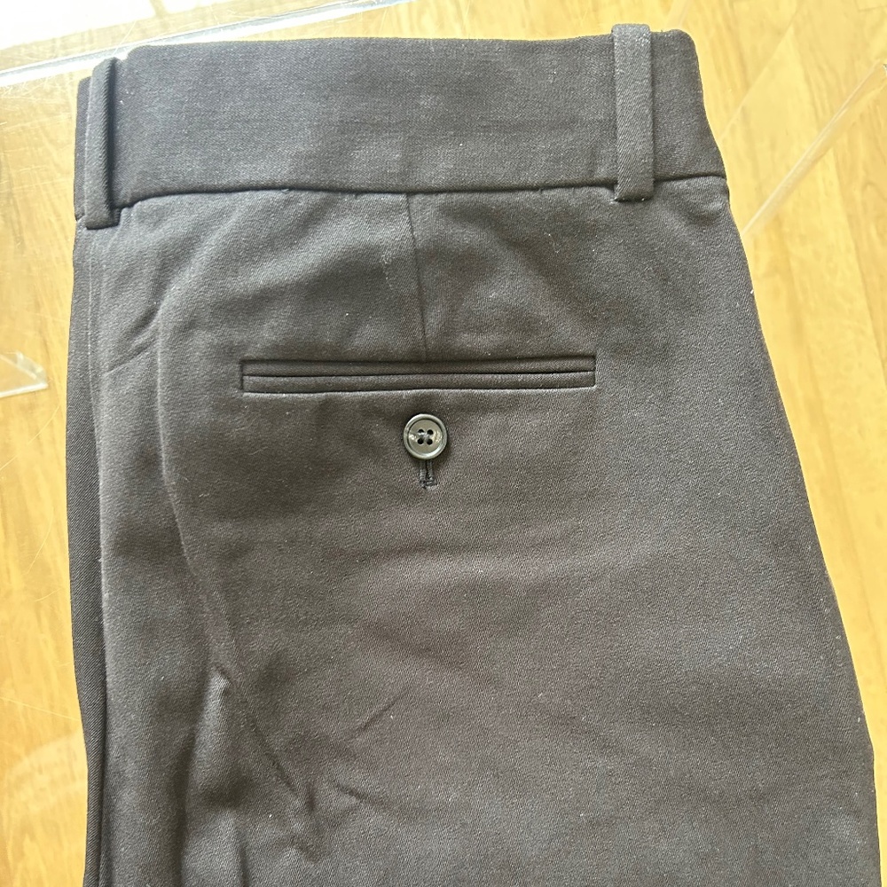 J Crew - Size 6 -Stretch Cotton- Black -Women's Pants- Flat Front - Picture 4 of 4